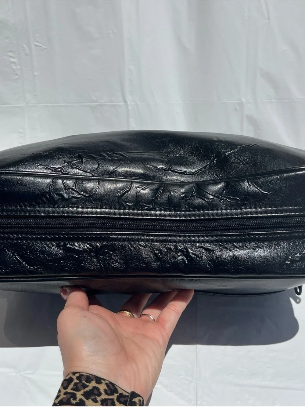 adidas Black and Gold Trefoil Messenger Bag